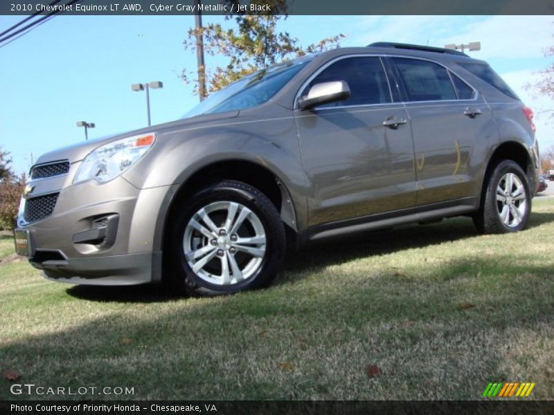 Cyber Gray Metallic / Jet Black 2010 Chevrolet Equinox LT AWD