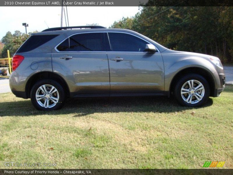 Cyber Gray Metallic / Jet Black 2010 Chevrolet Equinox LT AWD