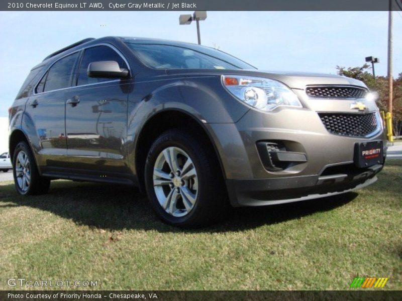 Cyber Gray Metallic / Jet Black 2010 Chevrolet Equinox LT AWD