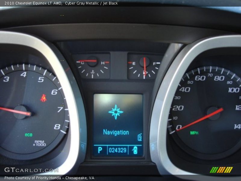 Cyber Gray Metallic / Jet Black 2010 Chevrolet Equinox LT AWD