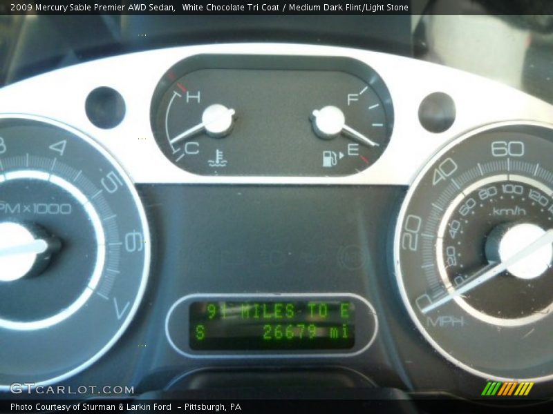 White Chocolate Tri Coat / Medium Dark Flint/Light Stone 2009 Mercury Sable Premier AWD Sedan