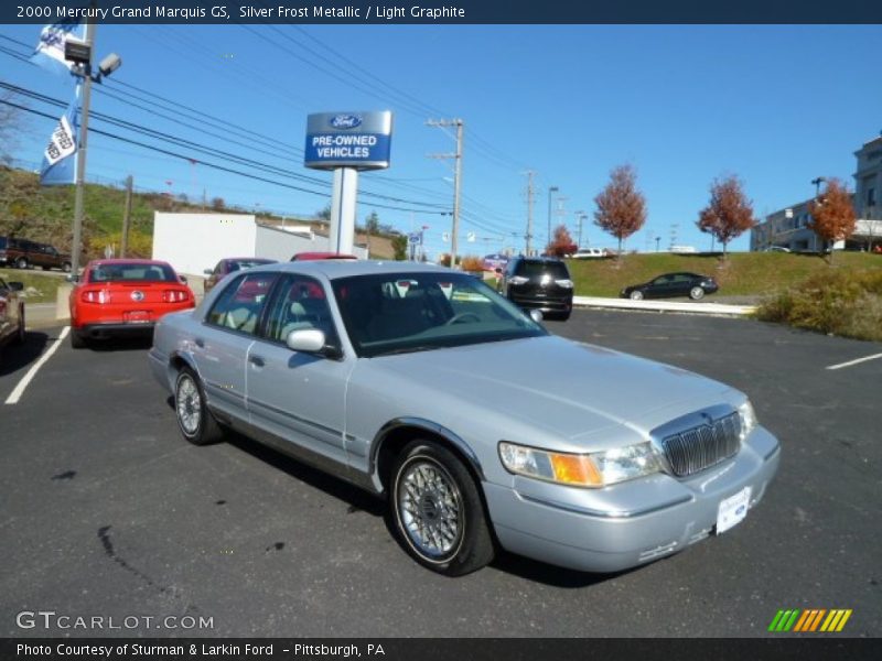Silver Frost Metallic / Light Graphite 2000 Mercury Grand Marquis GS