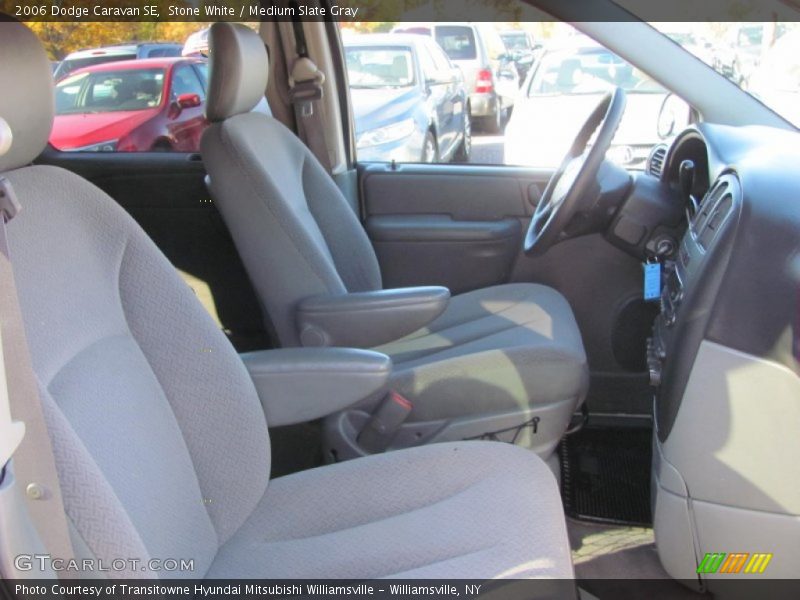 Stone White / Medium Slate Gray 2006 Dodge Caravan SE