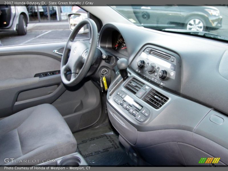 Slate Green Metallic / Gray 2007 Honda Odyssey EX