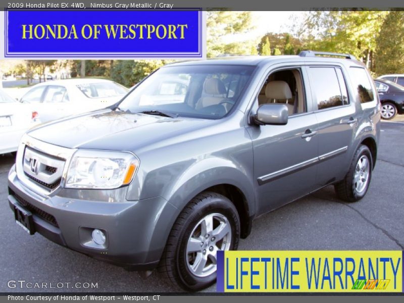 Nimbus Gray Metallic / Gray 2009 Honda Pilot EX 4WD