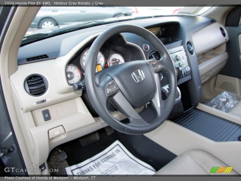 Nimbus Gray Metallic / Gray 2009 Honda Pilot EX 4WD