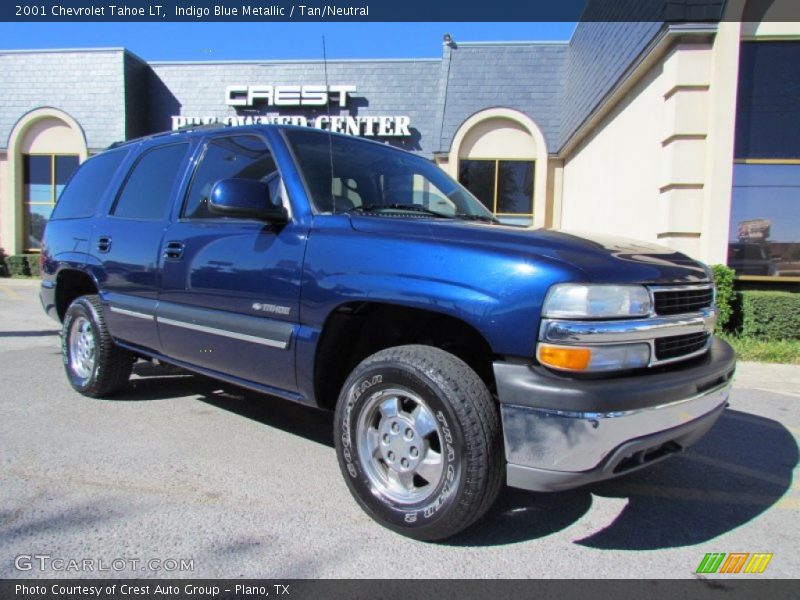 Indigo Blue Metallic / Tan/Neutral 2001 Chevrolet Tahoe LT