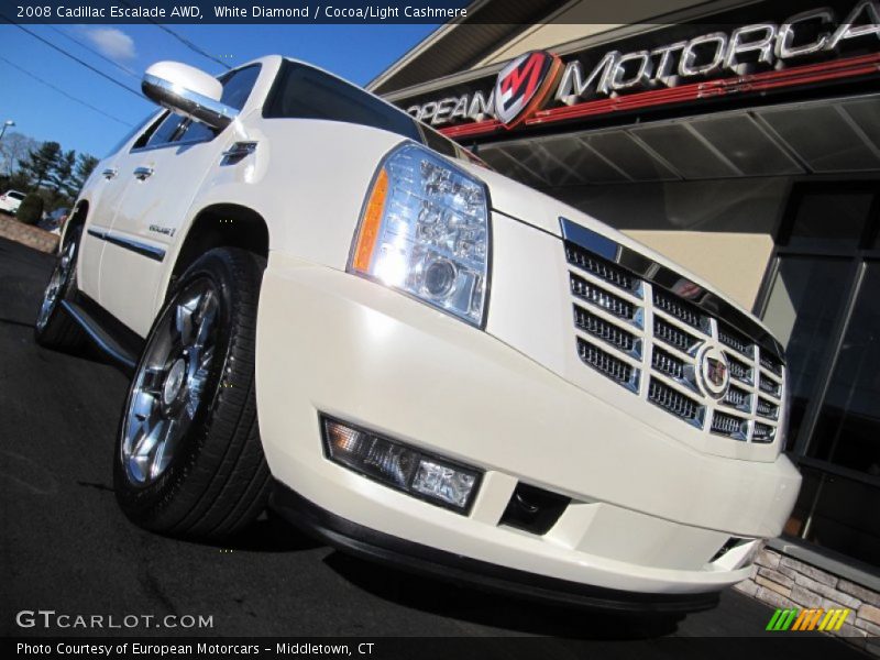 White Diamond / Cocoa/Light Cashmere 2008 Cadillac Escalade AWD