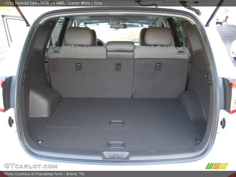 Glacier White / Gray 2012 Hyundai Santa Fe SE V6 AWD