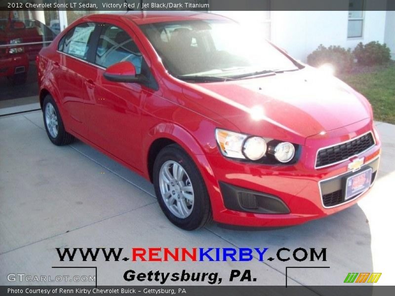 Victory Red / Jet Black/Dark Titanium 2012 Chevrolet Sonic LT Sedan