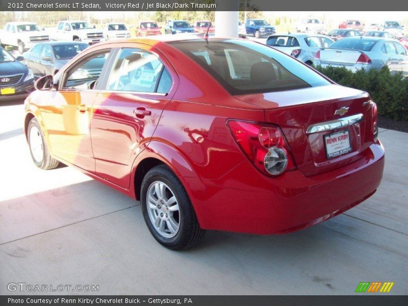 Victory Red / Jet Black/Dark Titanium 2012 Chevrolet Sonic LT Sedan