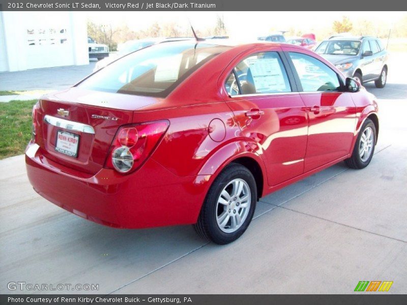 Victory Red / Jet Black/Dark Titanium 2012 Chevrolet Sonic LT Sedan
