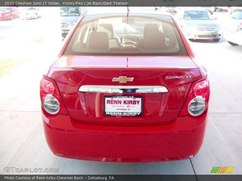 Victory Red / Jet Black/Dark Titanium 2012 Chevrolet Sonic LT Sedan