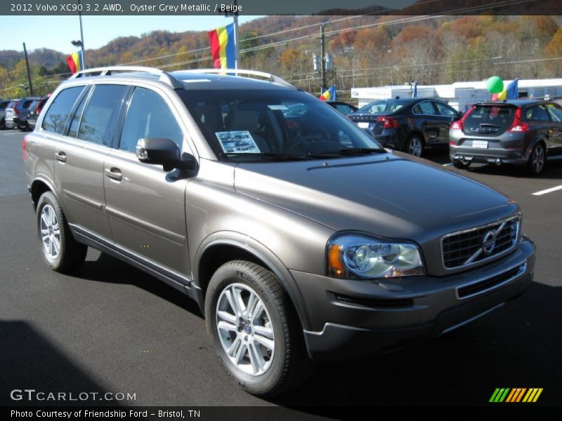 Oyster Grey Metallic / Beige 2012 Volvo XC90 3.2 AWD