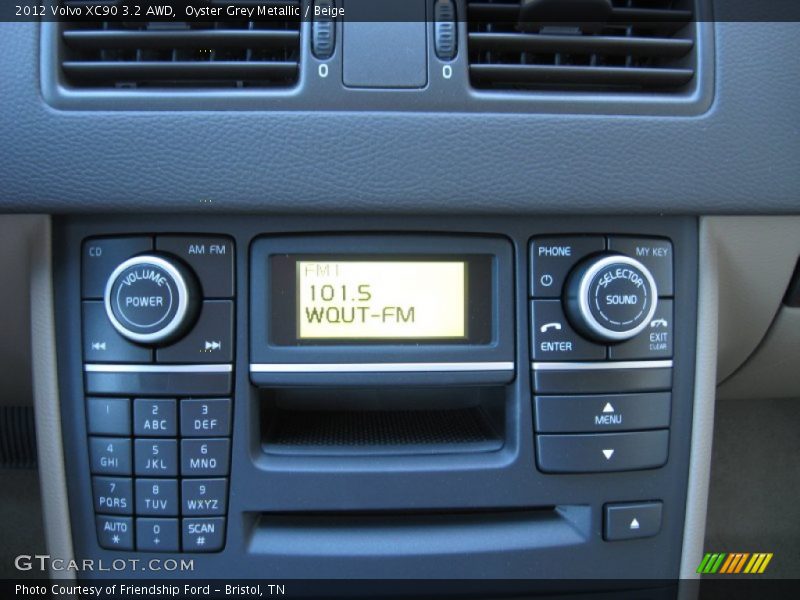 Oyster Grey Metallic / Beige 2012 Volvo XC90 3.2 AWD