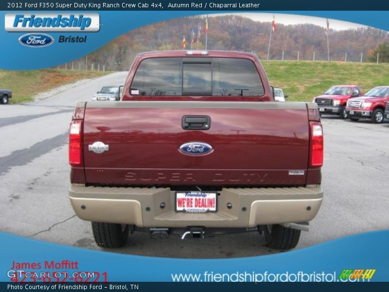 Autumn Red / Chaparral Leather 2012 Ford F350 Super Duty King Ranch Crew Cab 4x4