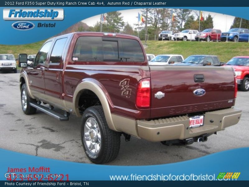 Autumn Red / Chaparral Leather 2012 Ford F350 Super Duty King Ranch Crew Cab 4x4