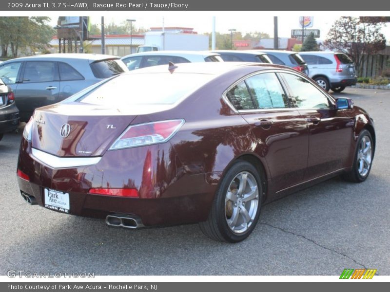 Basque Red Pearl / Taupe/Ebony 2009 Acura TL 3.7 SH-AWD