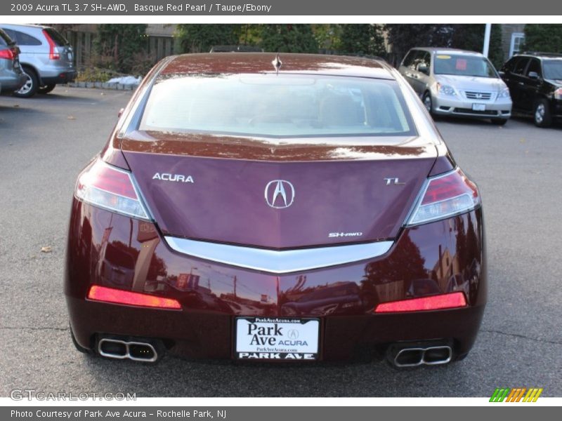 Basque Red Pearl / Taupe/Ebony 2009 Acura TL 3.7 SH-AWD