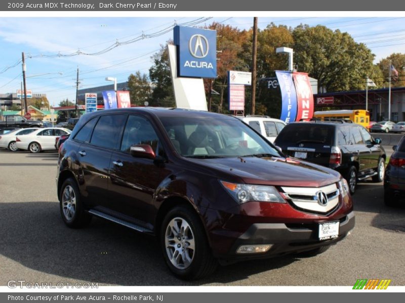Dark Cherry Pearl / Ebony 2009 Acura MDX Technology