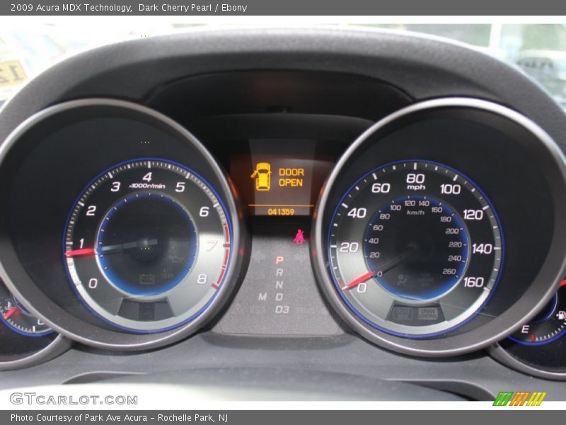 Dark Cherry Pearl / Ebony 2009 Acura MDX Technology