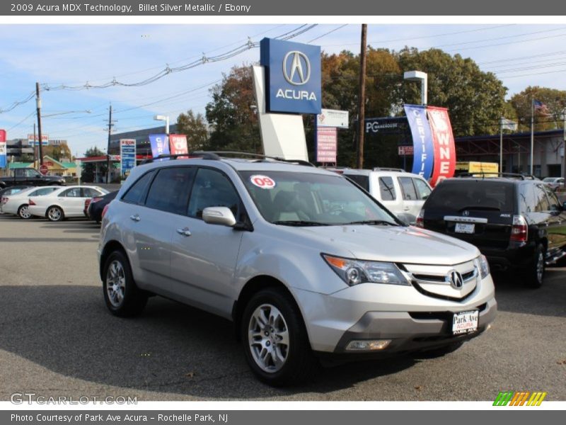 Billet Silver Metallic / Ebony 2009 Acura MDX Technology