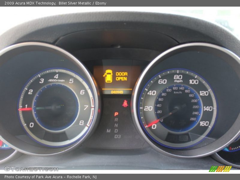 Billet Silver Metallic / Ebony 2009 Acura MDX Technology