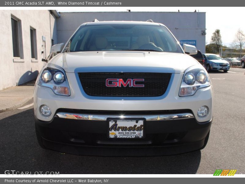 White Diamond Tintcoat / Cashmere 2011 GMC Acadia SLT AWD