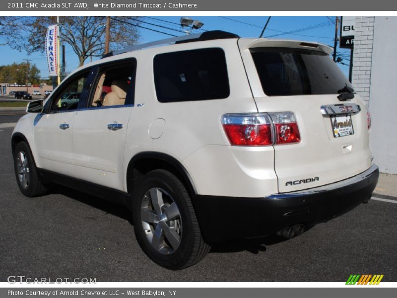 White Diamond Tintcoat / Cashmere 2011 GMC Acadia SLT AWD
