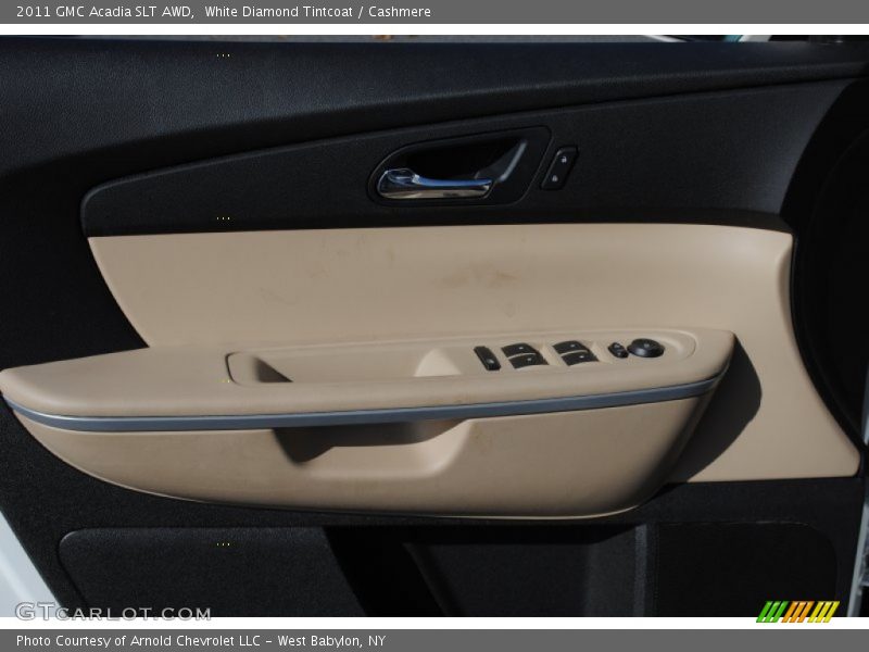 White Diamond Tintcoat / Cashmere 2011 GMC Acadia SLT AWD