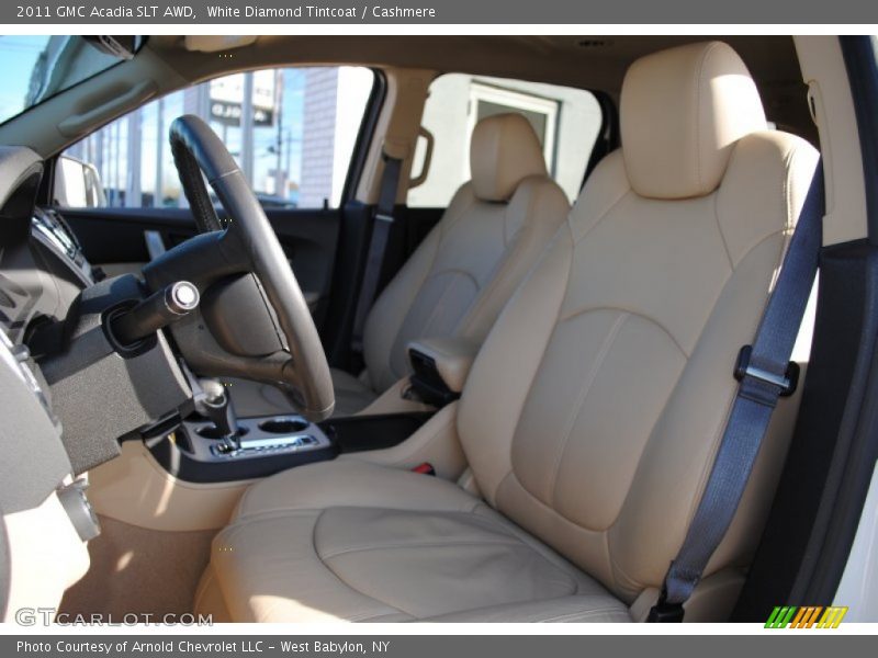 White Diamond Tintcoat / Cashmere 2011 GMC Acadia SLT AWD
