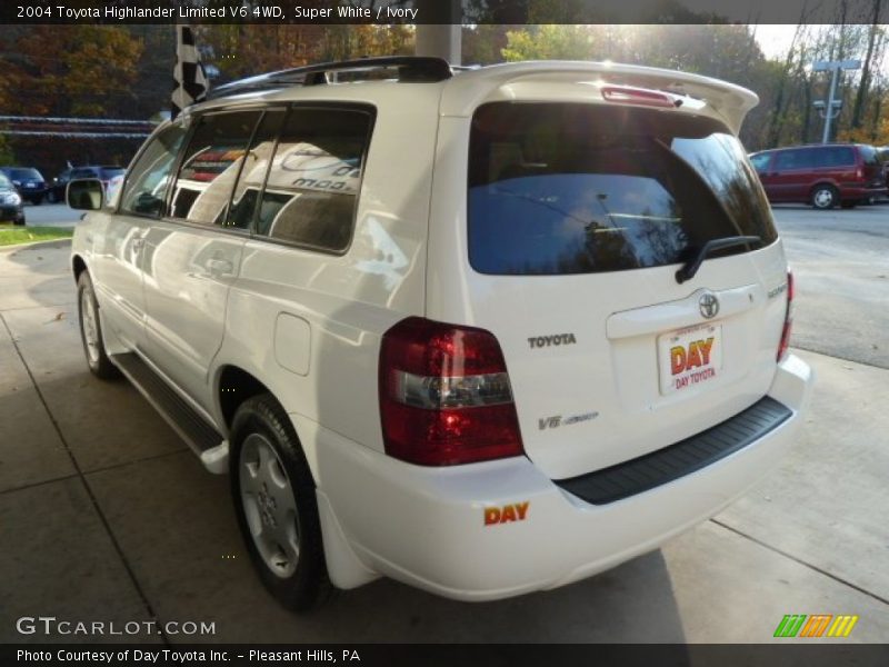 Super White / Ivory 2004 Toyota Highlander Limited V6 4WD