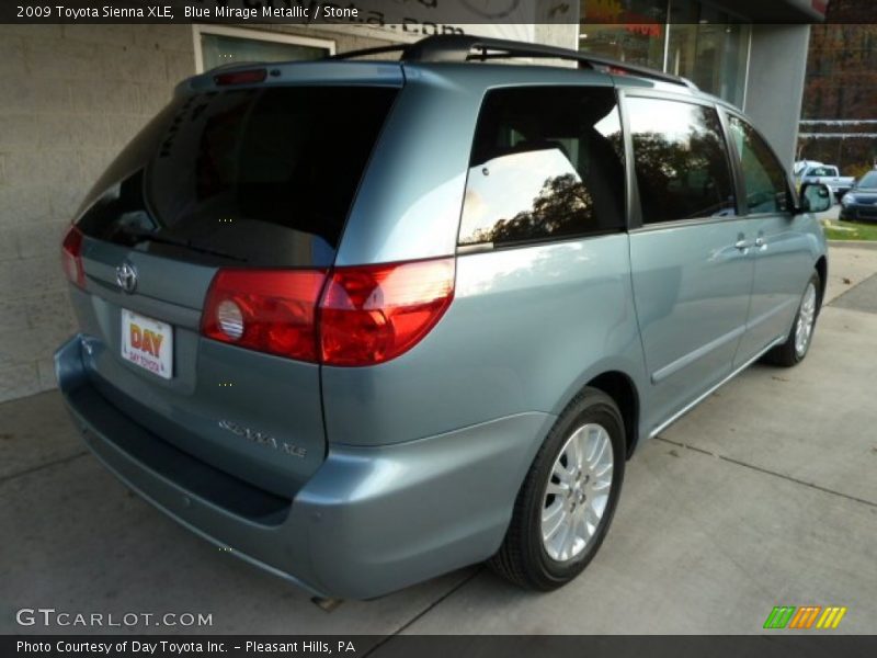 Blue Mirage Metallic / Stone 2009 Toyota Sienna XLE