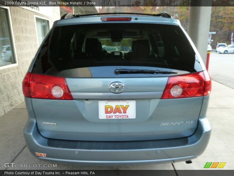 Blue Mirage Metallic / Stone 2009 Toyota Sienna XLE