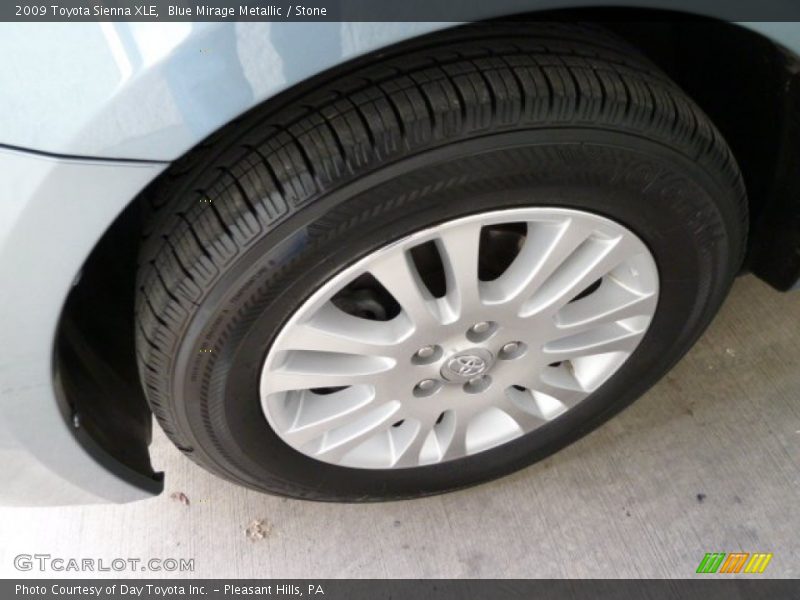 Blue Mirage Metallic / Stone 2009 Toyota Sienna XLE