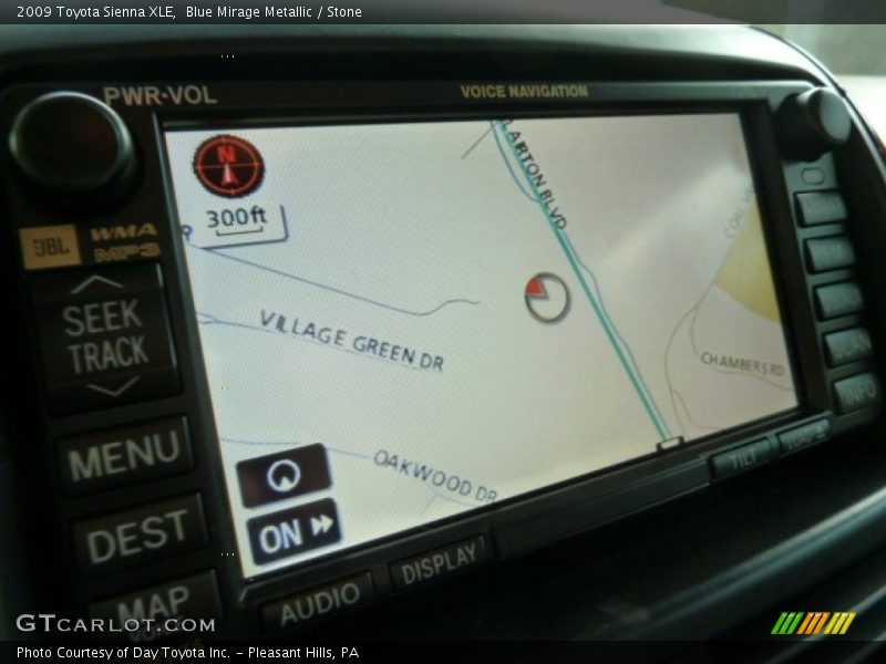 Blue Mirage Metallic / Stone 2009 Toyota Sienna XLE