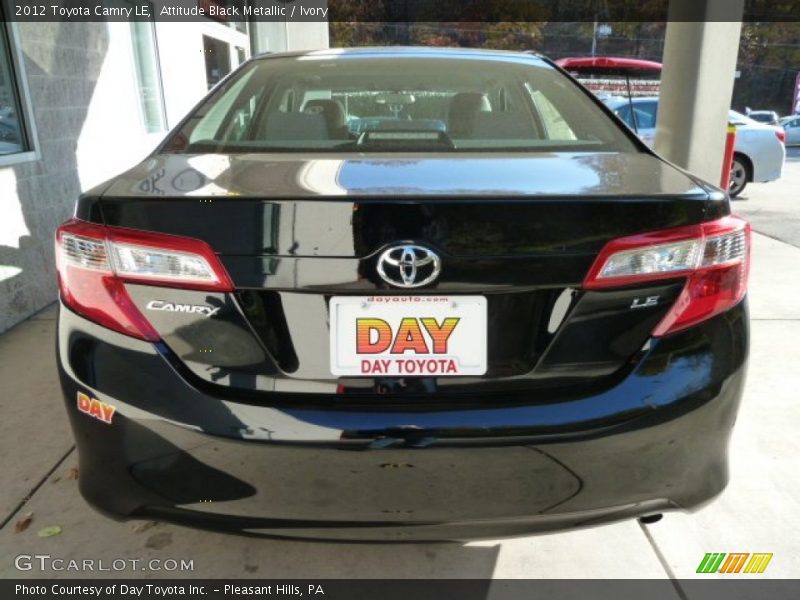 Attitude Black Metallic / Ivory 2012 Toyota Camry LE