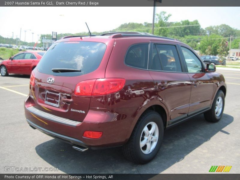 Dark Cherry Red / Beige 2007 Hyundai Santa Fe GLS