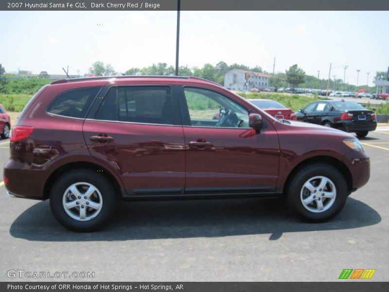 Dark Cherry Red / Beige 2007 Hyundai Santa Fe GLS