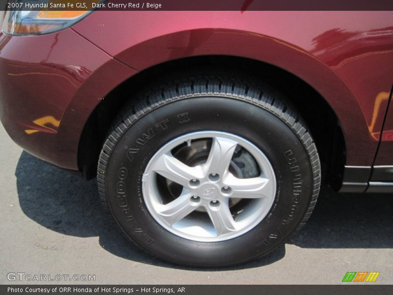 Dark Cherry Red / Beige 2007 Hyundai Santa Fe GLS