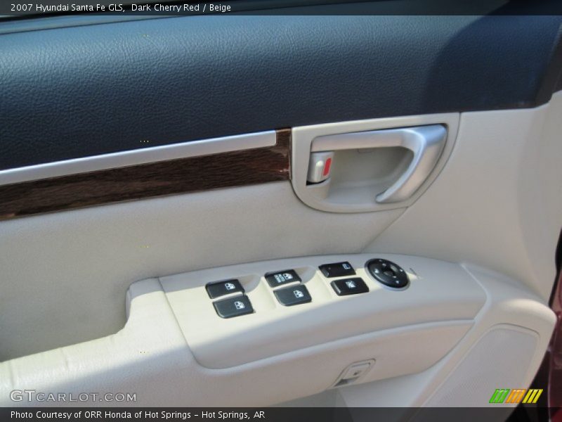 Dark Cherry Red / Beige 2007 Hyundai Santa Fe GLS