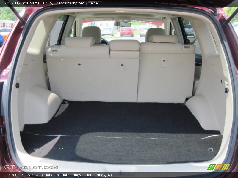 Dark Cherry Red / Beige 2007 Hyundai Santa Fe GLS