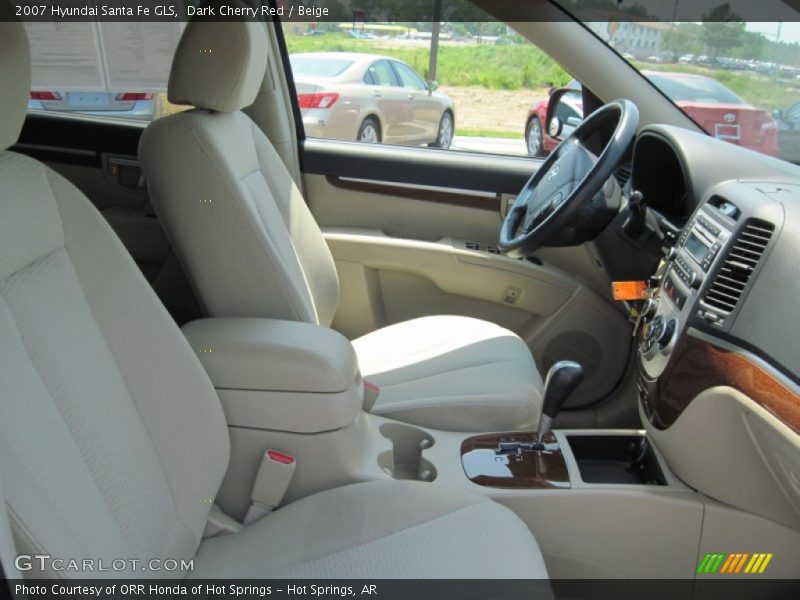 Dark Cherry Red / Beige 2007 Hyundai Santa Fe GLS