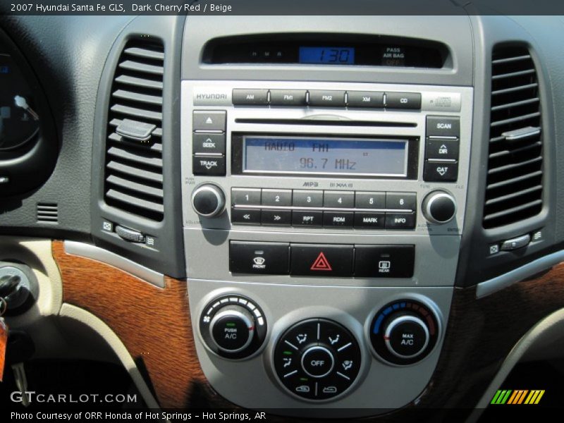 Dark Cherry Red / Beige 2007 Hyundai Santa Fe GLS