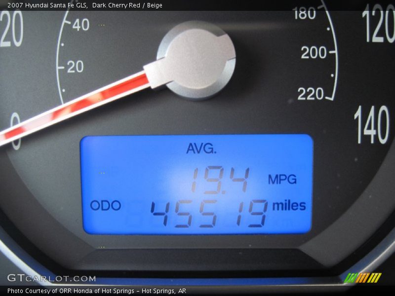 Dark Cherry Red / Beige 2007 Hyundai Santa Fe GLS