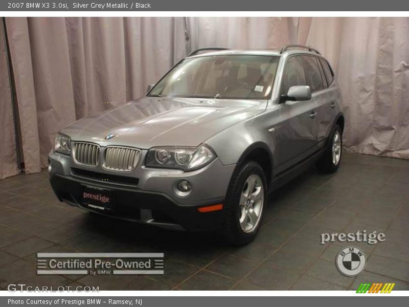 Silver Grey Metallic / Black 2007 BMW X3 3.0si