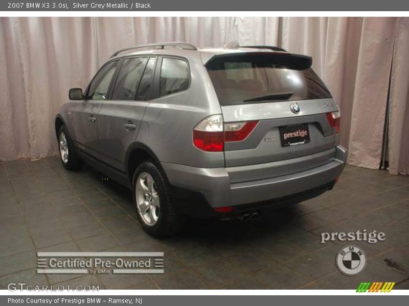 Silver Grey Metallic / Black 2007 BMW X3 3.0si