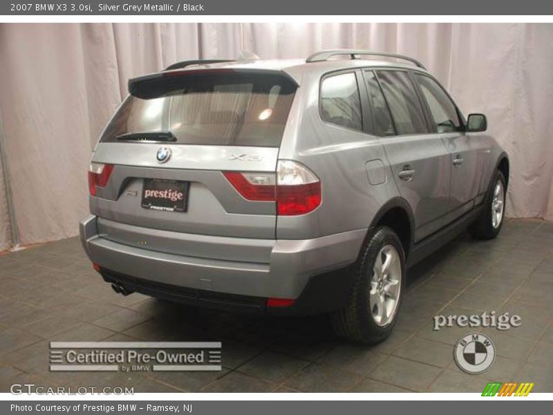 Silver Grey Metallic / Black 2007 BMW X3 3.0si