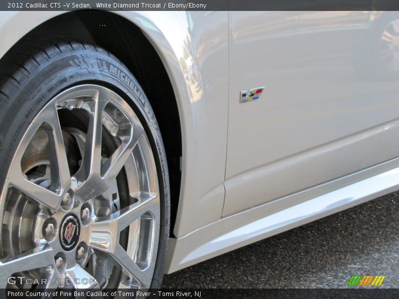 White Diamond Tricoat / Ebony/Ebony 2012 Cadillac CTS -V Sedan