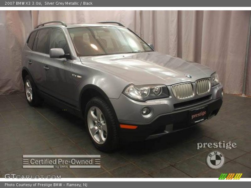 Silver Grey Metallic / Black 2007 BMW X3 3.0si